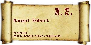 Mangol Róbert névjegykártya