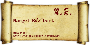 Mangol Róbert névjegykártya