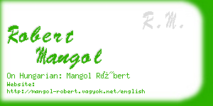 robert mangol business card